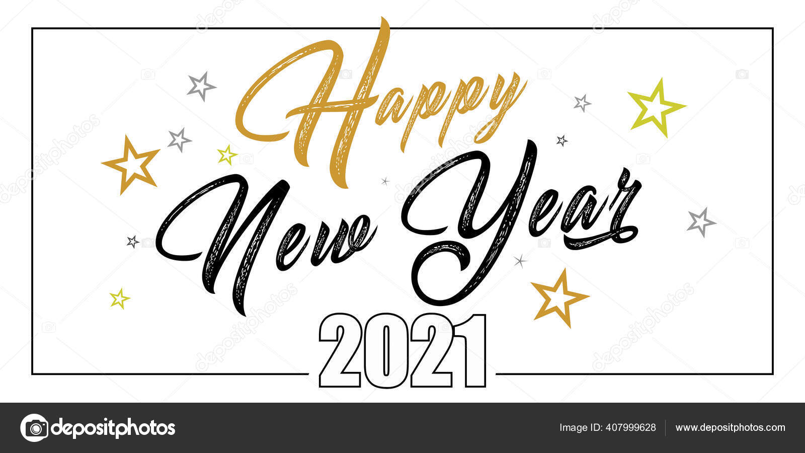 Set 21 Happy New Year Logo Text Design 21 Number Vector Image By C Aidea Vector Stock