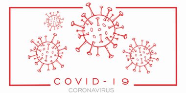 Coronavirus posterinde bilgi elementleri var. Coronavirus 2019 nCoV pankartları. Tehlikeli Covid-19 salgını. Vektör illüstrasyonu. 