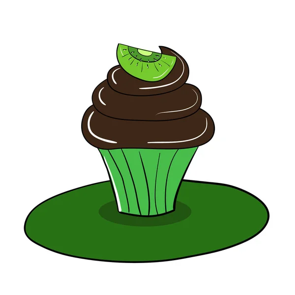Süße Grüne Torte — Stockvektor