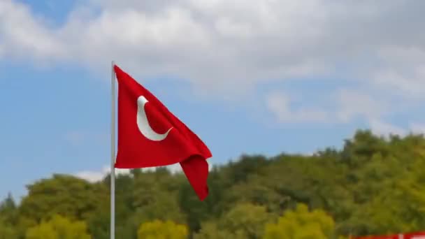 Gün Itibariyle Türk Bayrağı — Stok video