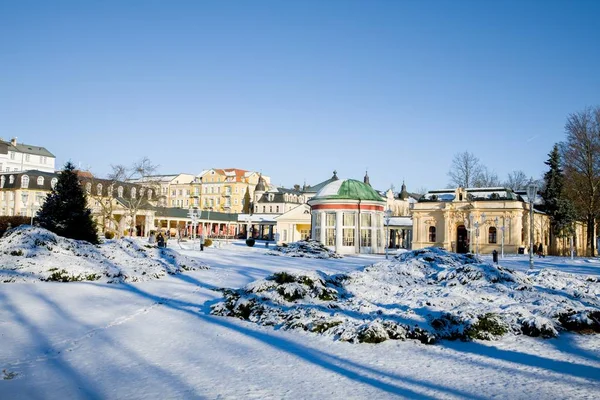 Centrum För Små Spa Staden Frantiskovy Lazne Franzensbad Västra Delen — Stockfoto