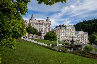 Çek Cumhuriyeti (bölge Karlovy Vary Batı kesiminde Goethe Meydanı ve spa Parkı - Merkezi, Marianske Lazne (Marienbad) - büyük ünlü bohem kaplıca kenti)