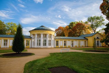 Maden suyu kaynağı Ferdinand (Ferdinanduv pramen) - Batı Bohemya spa kasabası Marianske Lazne (Marienbad) - Çek Cumhuriyeti