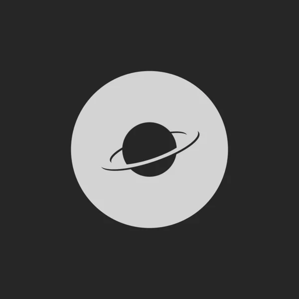 Planeta Saturn skrýt na obrázku návrh vektorový symbol — Stockový vektor