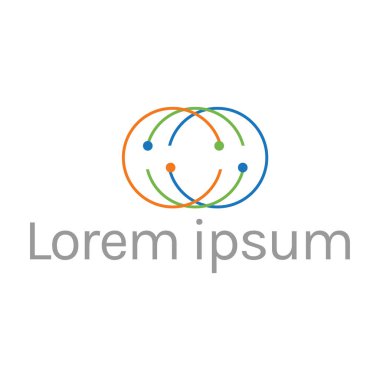 daire, Bilim, Uzay İş Logosu Şablonu.