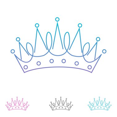 Özet Creative Crown soyut Logo tasarım vektörü şablonu. 