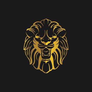 Vahşi Aslan Vektör Simgesi Logo Şablonu