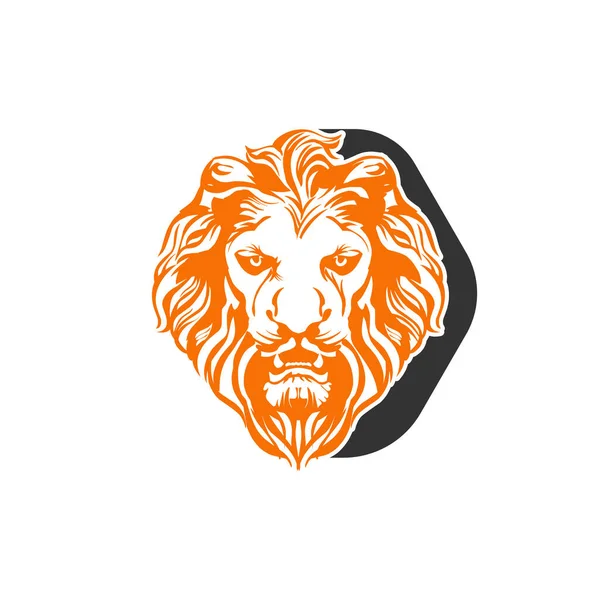 Πρότυπο γραφικού συμβόλου Wild Lion Vector Icon — Φωτογραφία Αρχείου