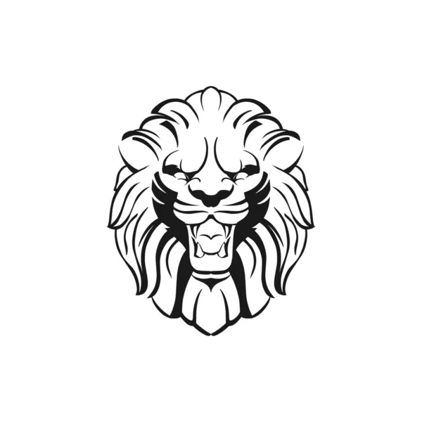 Πρότυπο γραφικού συμβόλου Wild Lion Vector Icon — Φωτογραφία Αρχείου