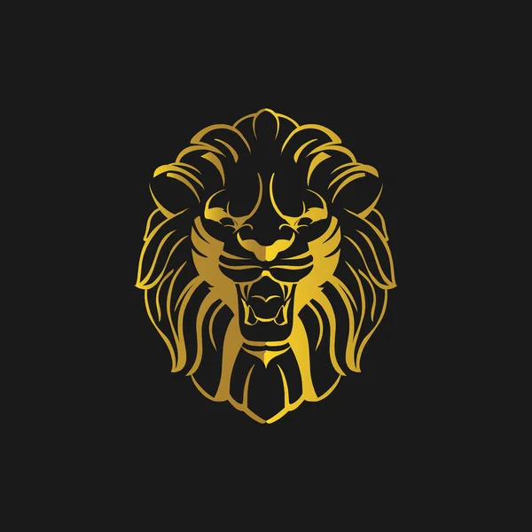 Modello di logo icona vettoriale del leone selvatico — Foto Stock