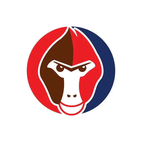 Λογότυπο πιθήκου / σχέδιο λογότυπου κεφαλής πιθήκου — Φωτογραφία Αρχείου