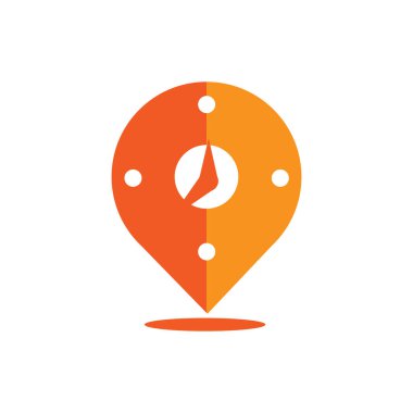 Beyaz arkaplanda konum pin ikonu vektör sembolü. Grafik ve web tasarımı için konum simgesi modern simgesi. Vektör illüstrasyon EPS.8 EPS.1