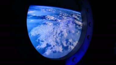 Uzay gemisi lombar yeryüzünde görünümünü. Uluslararası Uzay İstasyonu