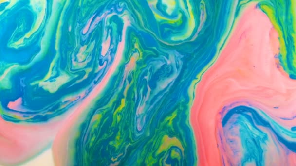 Psychedelic colors mixed in liquid, abstraction — Stock Video
