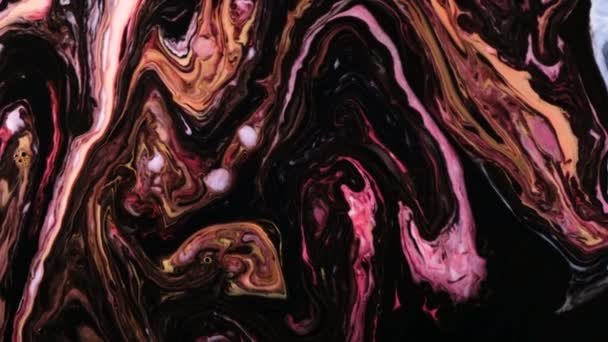 Psychedelische patronen overvloeien in abstracte vormen, vloeistof slingerbewegingen — Stockvideo