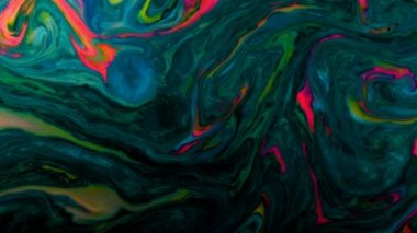Psychedelic soyut parlak renkler bir sıvı içinde karışık