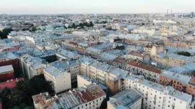 St. Petersburg şehir merkezi, havadan görünüm.
