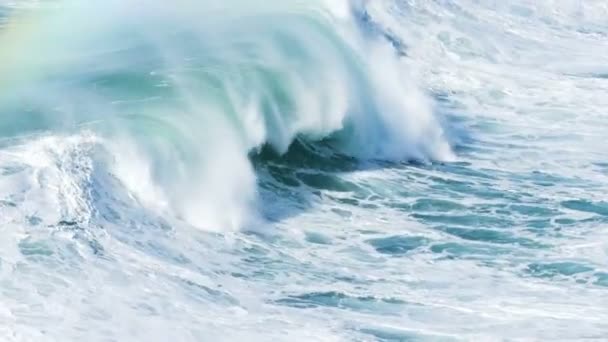 Oceansurf se déplace faisant forme de tube contre l'eau immense — Video