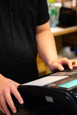 cust sipariş kabul etmek için sayaç yüklü yazar kasa