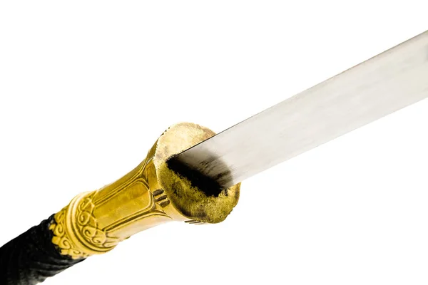 Beautiful metal asian traditional sword from thailand isolated o — Stock Photo, Image