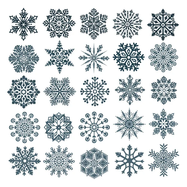 Christmas Snowflake Icons Set Vector Royalty Free Stock Vectors