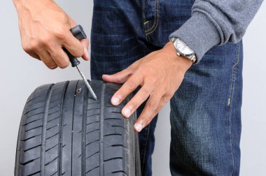Düz otomobil lastiği tamir takımı, lastik tak tamir takımı için tubeless lastik ile tamir adam.