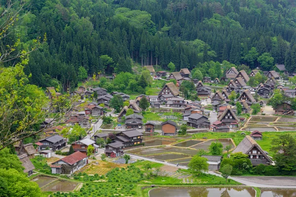 Shirakawago Χωριό Σιρακάουα Παγκόσμιας Κληρονομιάς Στο Χωριό Καλοκαίρι Shirakawago Είναι — Φωτογραφία Αρχείου