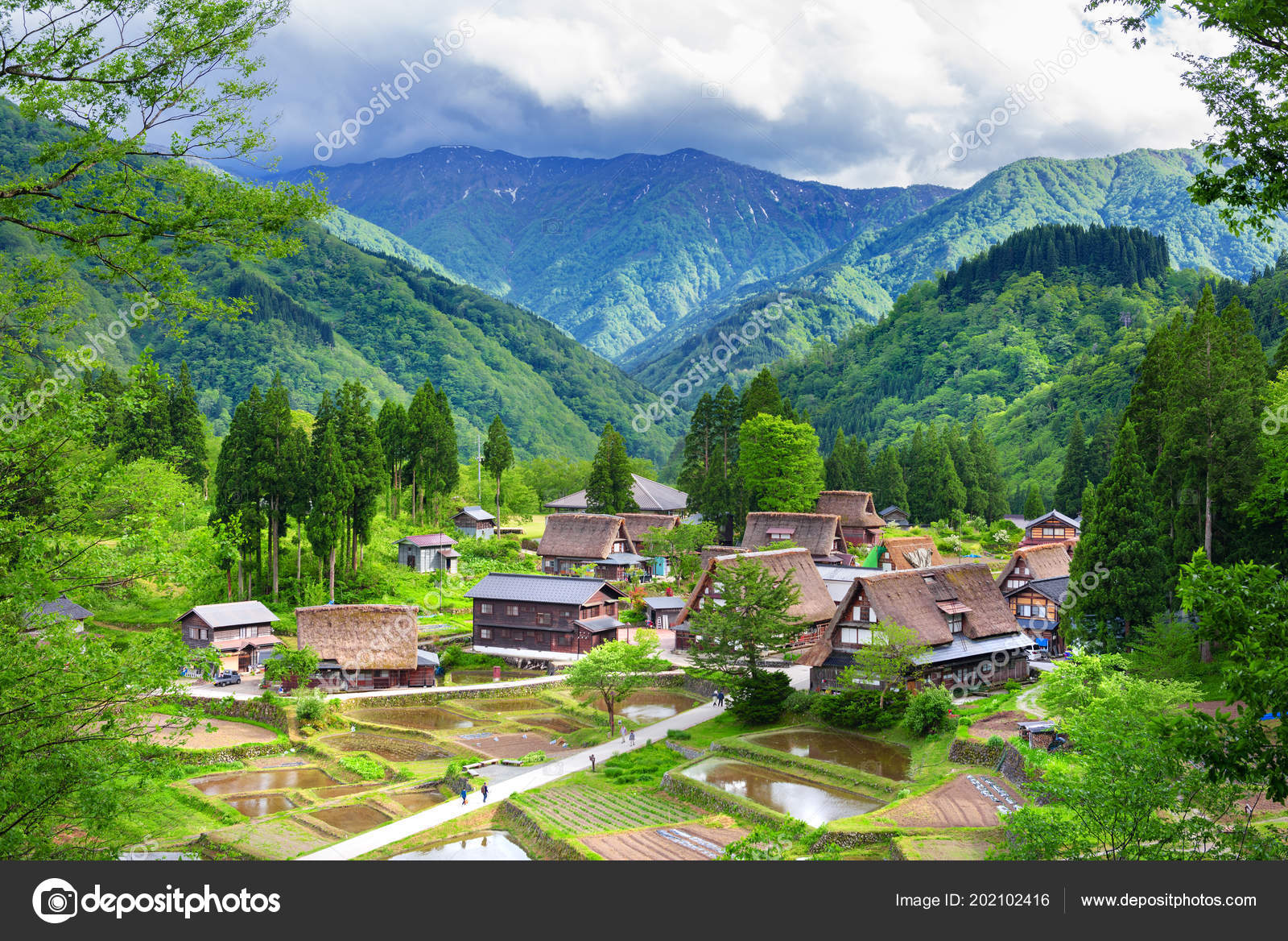 Gassho Zukuri Houses Gokayama Village Gokayama Has Been Inscribed