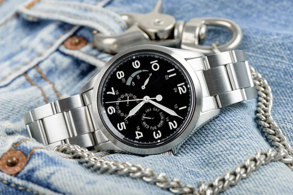 Montre Bracelet Militaire Terrain Montre Bracelet Automatique Luxe Pour Hommes — Photo