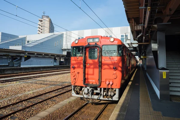 Takaoka Japan Mai 2016 Die Lokale Bahn Johana Linie Takaoka — Stockfoto