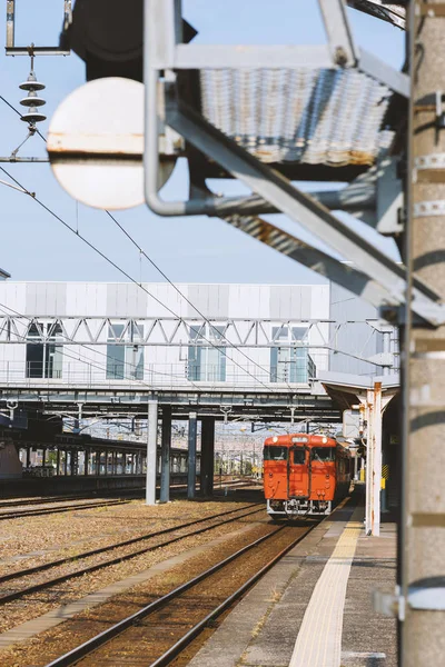 Takaoka Japón Mayo 2016 Tren Local Johana Line Poca Profundidad — Foto de Stock