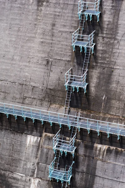 Abstracte Loopbrug Aan Kurobe Dam Kurobe Dam Kuroyon Dam Een — Stockfoto
