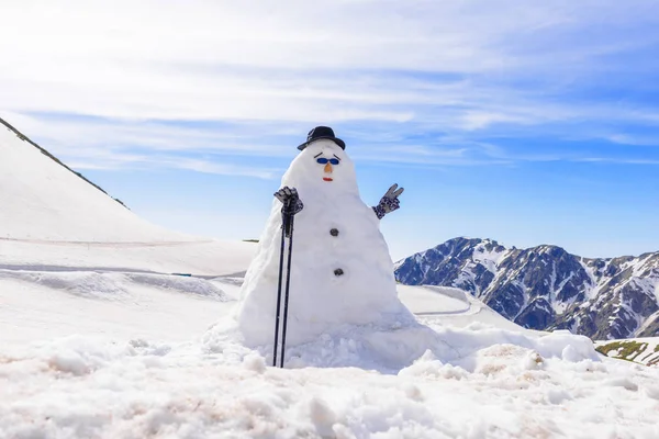 Cute Snowman Murodo Tateyama Toyama Japan Murodo Highest Point Tateyama — Stock Photo, Image