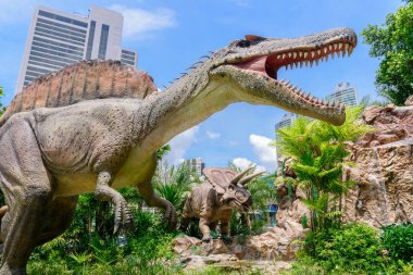 Bangkok, Tayland - 21 Temmuz 2016: Dinozor gezegen, bir dinozor tema park şehir Bangkok, Tayland, Thailand, dinozor.