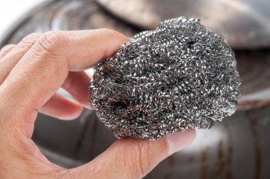 Paslanmaz çelik yüzey, yastık için bulaşık yıkama Temizleme