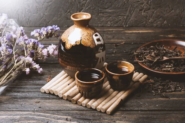 Conjunto de chá japonês — Fotografia de Stock