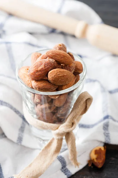 Heap of almonds — Stock Photo, Image