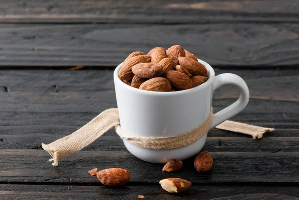 Heap of almonds — Stock Photo, Image