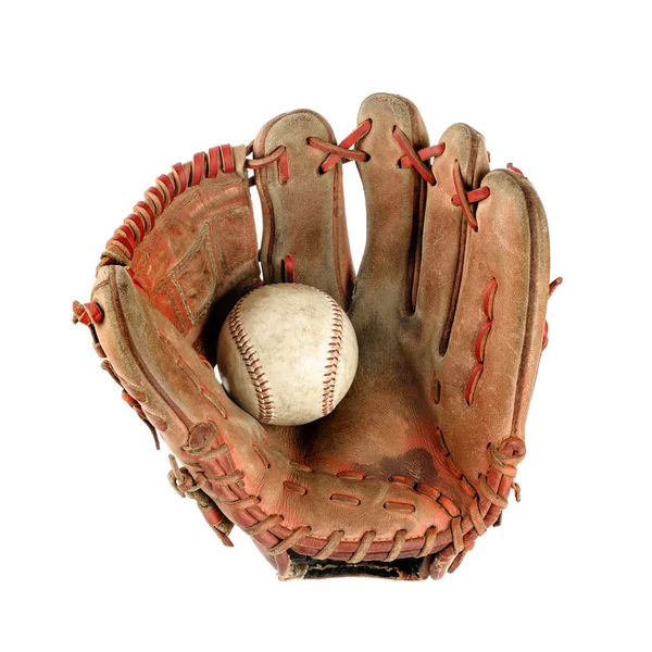 Baseball glove over white Royalty Free Stock Images. 