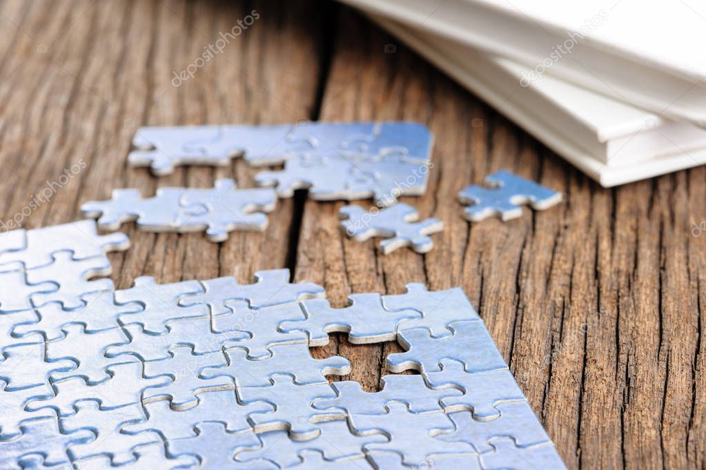 blue jigsaw puzzle 