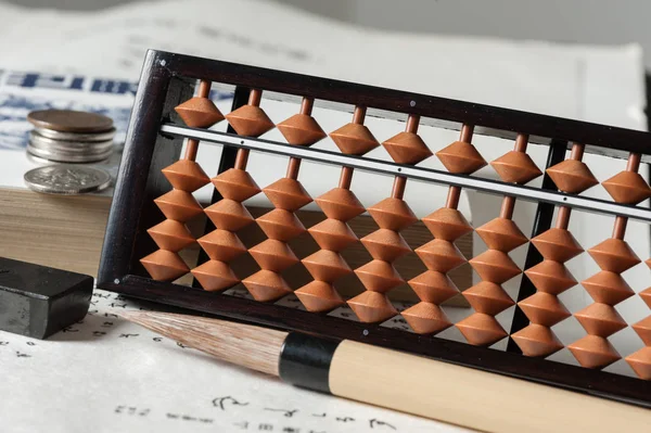 Japanese style abacus — Stock Photo, Image