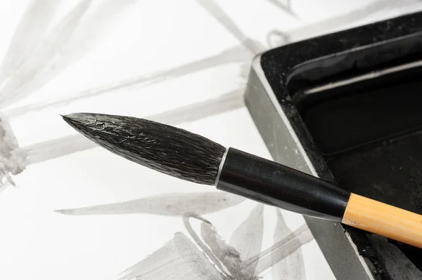 Closeup writing brush — Stock Photo, Image