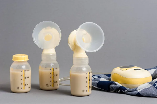 Bottle Mother Breast Milk Breast Milk Storage Handling Concept — Stock Photo, Image