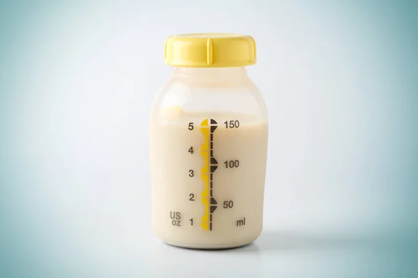 Bottle Mother Breast Milk Breast Milk Storage Handling Concept — Stock Photo, Image