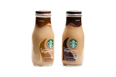 BANGKOK, THAILAND - 03 Mart 2017: Bir şişe Starbucks Frappuccino İçeceği 9.5 Ounce. 