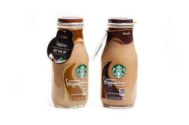 BANGKOK, THAILAND - 03 Mart 2017: Bir şişe Starbucks Frappuccino İçeceği 9.5 Ounce. 