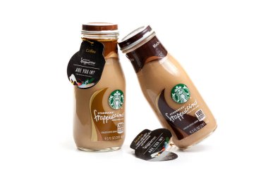 BANGKOK, THAILAND - 03 Mart 2017: Bir şişe Starbucks Frappuccino İçeceği 9.5 Ounce. 