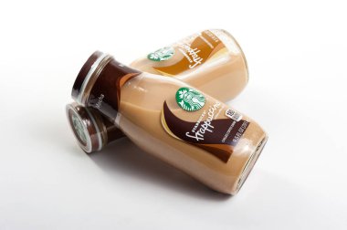 BANGKOK, THAILAND - 03 Mart 2017: Bir şişe Starbucks Frappuccino İçeceği 9.5 Ounce. 