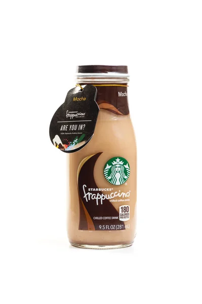 Bangkok Tajlandia Marca 2017 Butelka Starbucks Frappuccino Picie Kawy Uncja — Zdjęcie stockowe