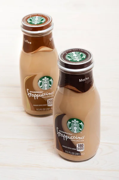 Bangkok Tajlandia Marca 2017 Butelka Starbucks Frappuccino Picie Kawy Uncja — Zdjęcie stockowe